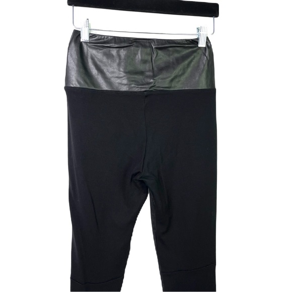 Aritzia Wilfred Free Daria Pant High Waisted Vegan Leather Leggings Black Size M - Picture 11 of 14